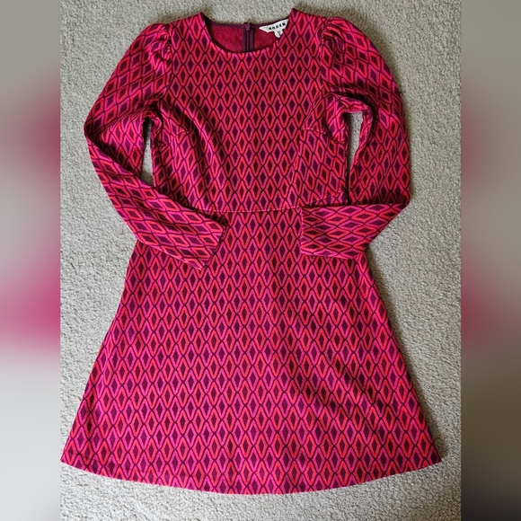 Jaquard A-line Short Dress - Picture 6 of 8